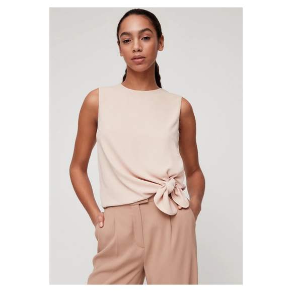 NWT Aritzia Babaton HOPKINS Blouse - Pink Prima - Picture 3 of 8